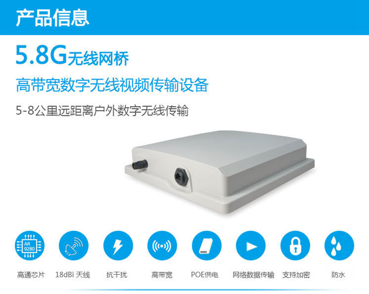腾远智拓5.8G高端无线网桥产品推荐