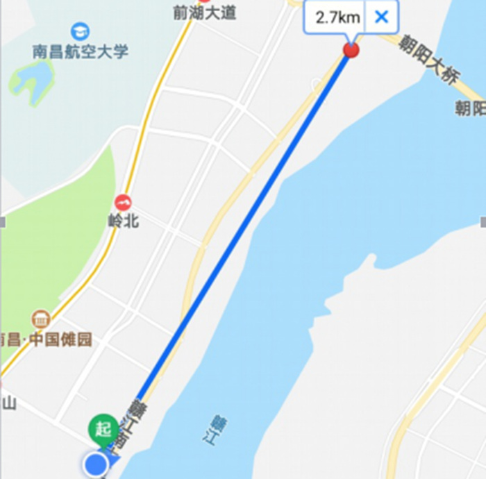 2.7公里距离