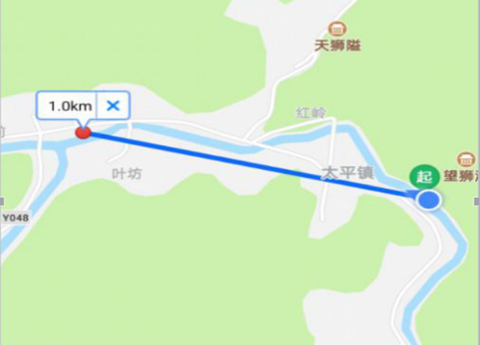 1公里距离